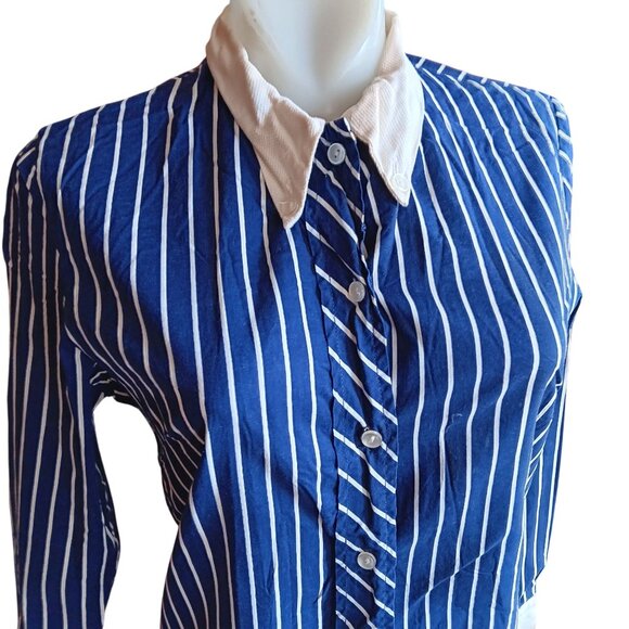 11 Juniors True Vintage Shirt Dress 1960's Striped Mod Garage Band Button-Down - Picture 2 of 12